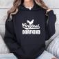Preview: Damen Kapuzenpullover Original Dorfkind Schwarz