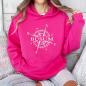 Preview: Damen Kapuzenpullover Büsum Kompass Pink/Weiss