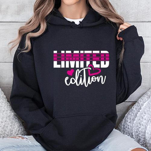 Damen Hoodie - Kaputzenputzenpulover Limited Edition Schwarz