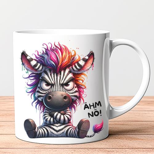 Motivtasse Zelda Zebra Bunt