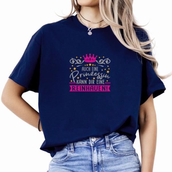 TShirt - auch-eine-Prinzessin-kann-dir-eine-reinhauen