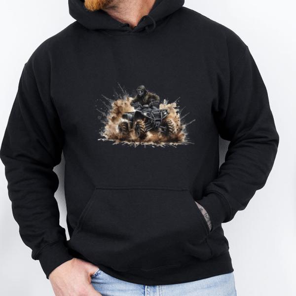 Herren Hoodie - Kaputzenputzenpulover Quad Gelände Schwarz